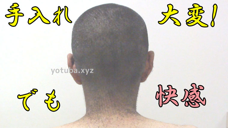 坊主頭は手入れ大変